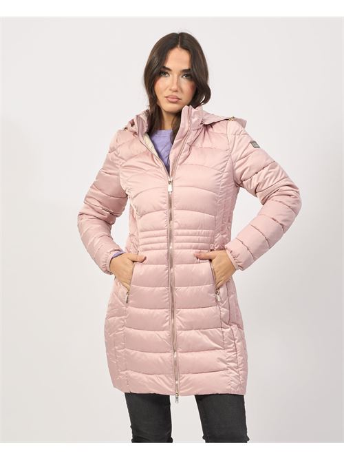 Yes Zee Women's Long Quilted Jacket with Hood YES ZEE | O017-M8000425